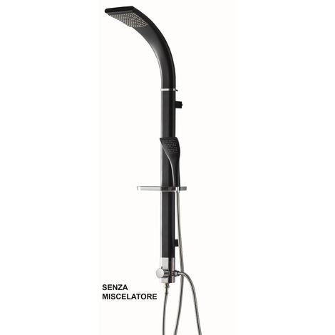 Colonna Doccia Senza Miscelatore Grohe.Colonna Doccia Flamingo In Alluminio Nera Senza Miscelatore 98jb05