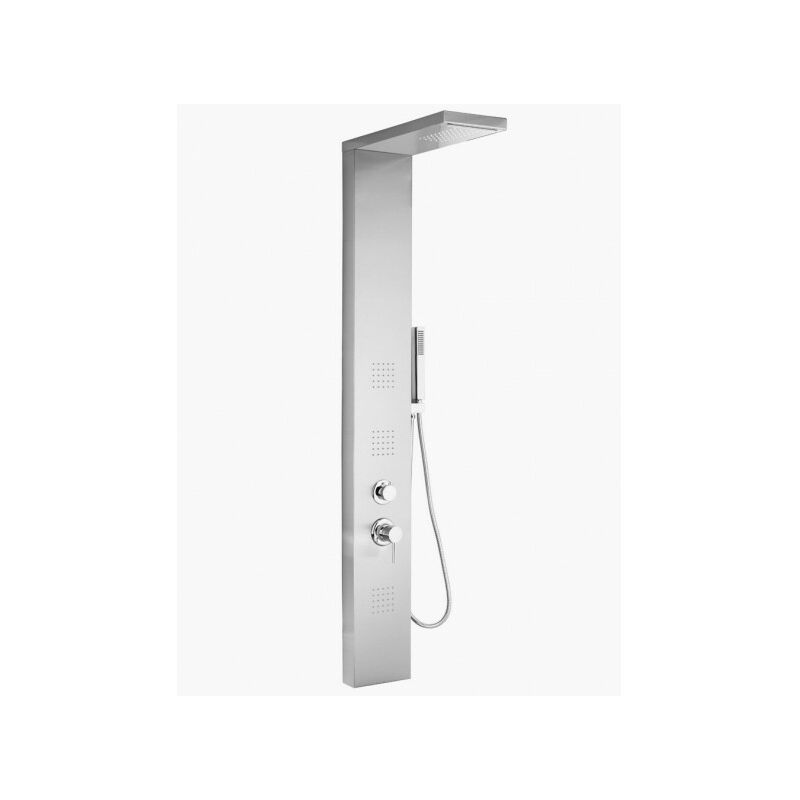 Colonna Doccia Idromassaggio Opinioni.Colonna Doccia Idromassaggio Finitura Acciaio Satin Mod Manhattan Met D83