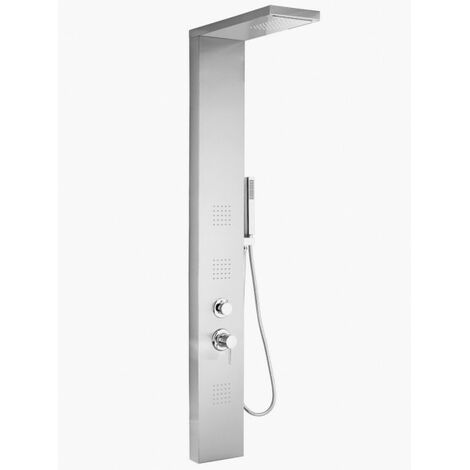 Scheda Tecnica Colonna Doccia Nilo.Colonna Doccia Idromassaggio Finitura Acciaio Satin Mod Manhattan Met D83