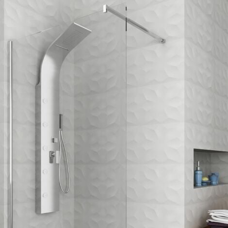 Colonna doccia idromassaggio pannello doccia acciaio inox 4 vie mod. Alaska