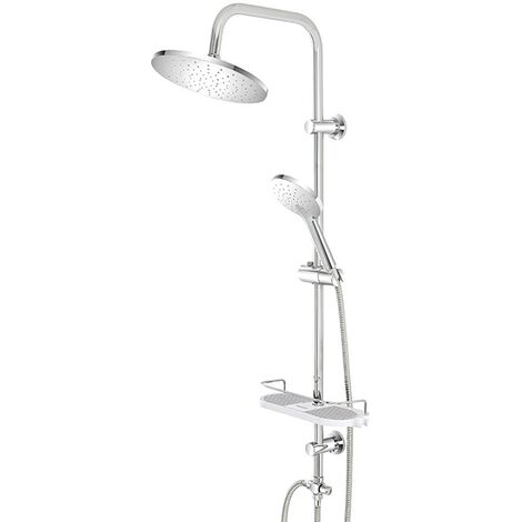 Doccia Con Soffione E Doccetta.Colonna Doccia In Acciaio Cromato Con Soffione E Doccetta H 105 Cm 416202