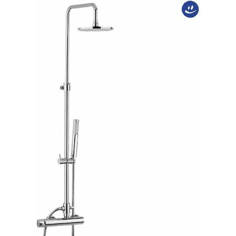 Colonna doccia in acciaio cromato regolabile con doccia e doccetta modello mini master cromata PAFFONI