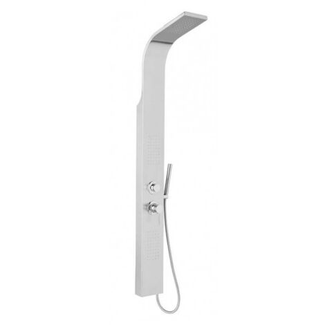 Colonna doccia in acciaio inox pannello idromassaggio 4 funzioni mod. Loira