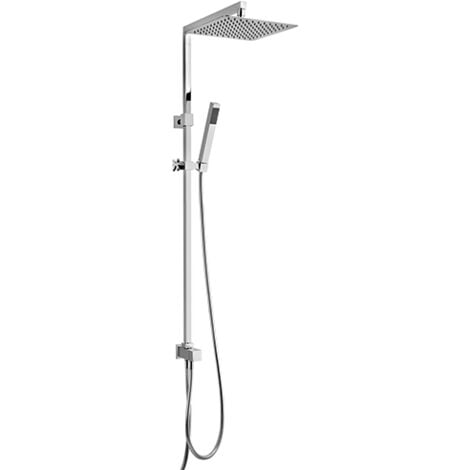 Colonna doccia Jacuzzi Glint senza miscelatore con deviatore meccanico e supporto doccia con flessibile grigio 0IQ00846JA00