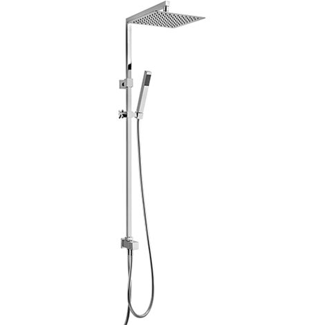 Colonna doccia Jacuzzi Glint senza miscelatore con deviatore meccanico e supporto doccia con flessibile grigio 0IQ00846JA00