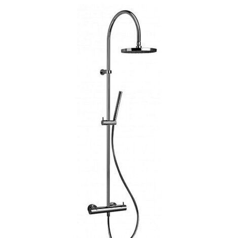 Colonna doccia Jacuzzi Sunset con miscelatore termostatico deviatore e supporto doccia 0SU00199JA00 con flessibile grigio