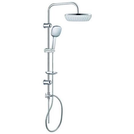Colonna Doccia Lusso Cromata Quadra - soffione cm.22,5x22,5
