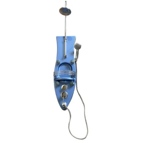 Colonna doccia Marte Blu con idromassaggio e soffione doccia