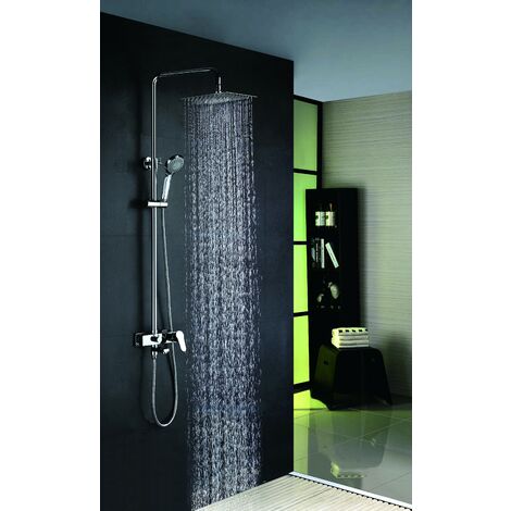 Colonna doccia monocomando in acciaio inox con rubinetto per vasca Serie Bristol - IMEX