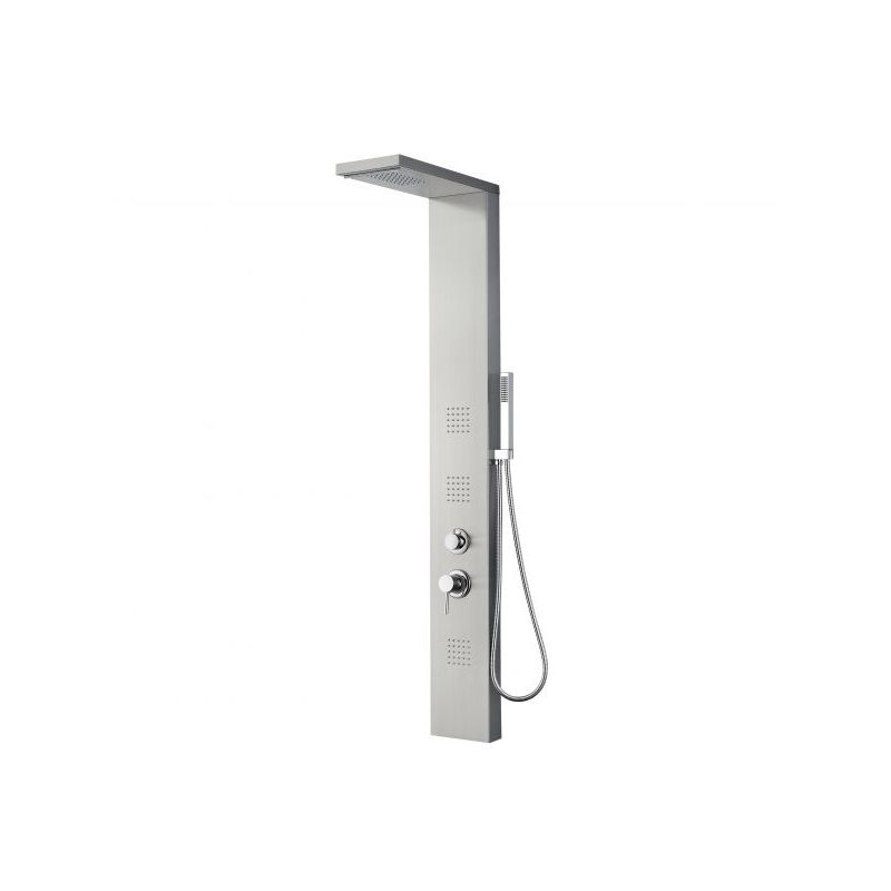 Colonna Doccia Con Led.Colonna Doccia Multifunzione Modello Rodi Acciaio Inox Lucidato Versione Con Led 510 5015