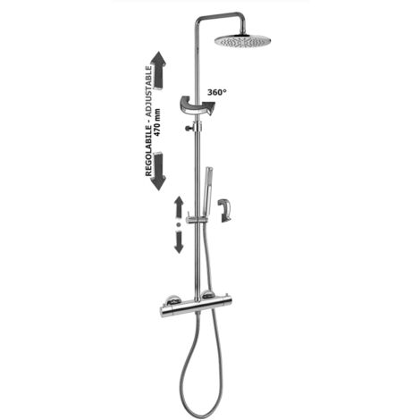 Colonna doccia regolabile Paffoni Mini Birillo Comfort ZCOL633LIQCR  Cromato - Metallo