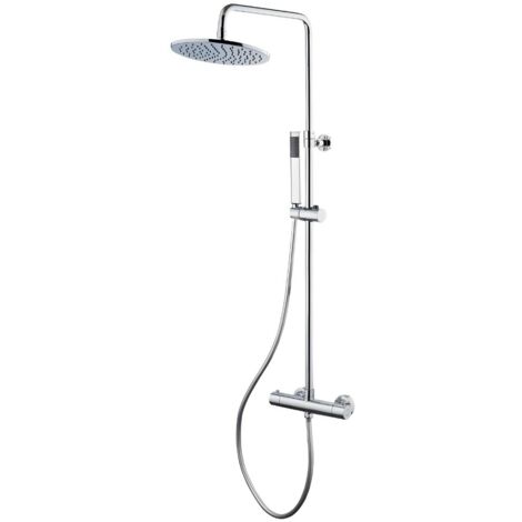 Colonna doccia sand in ottone cromato design tondo termostatica