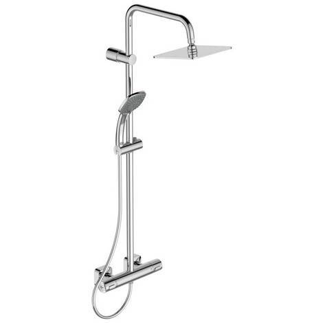 Colonna Doccia Idromassaggio Ideal Standard.Ideal Standard Idealrain Cube Set Doccia Termostatico Ceratherm 100 200 Mm Cromato A5833aa