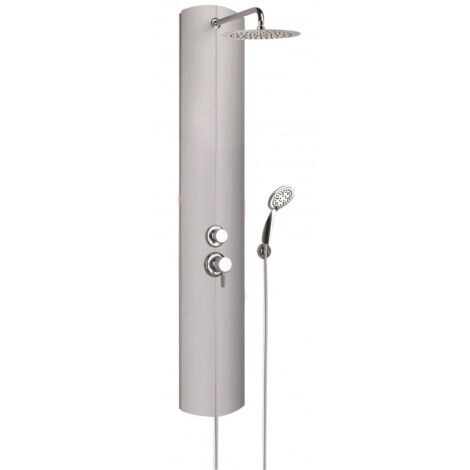 Colonna doccia TOTMY TOO con miscelatore meccanico, alluminio.