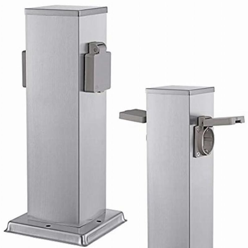 Colonna presa da esterno 4x prese con coperchio incernierato presa di distribuzione a 4 vie in