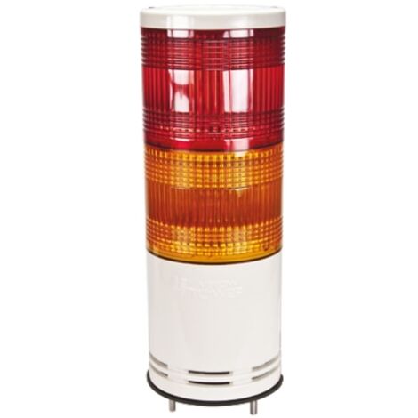 Colonna Luminosa Monoblocco Precablata, plastica, rosso aranc., Ø100, IP54, 24 vdc