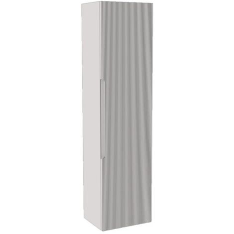colonna pensile sospesa decor bagno "canaletto" con 1 anta colore bianco neve, 35x28x138 cm