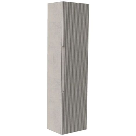 colonna pensile sospesa decor bagno "canaletto" con 1 anta colore grigio caldo, 35x28x138 cm