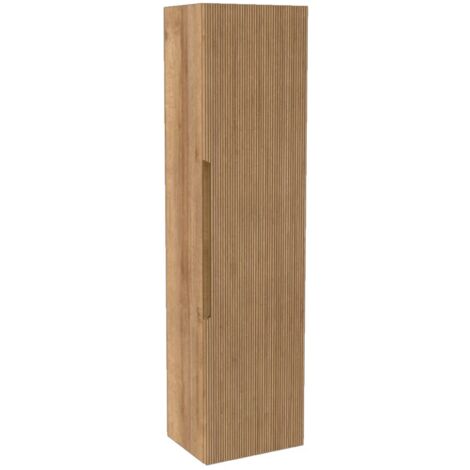colonna pensile sospesa decor bagno "canaletto" con 1 anta colore rovere, 35x28x138 cm