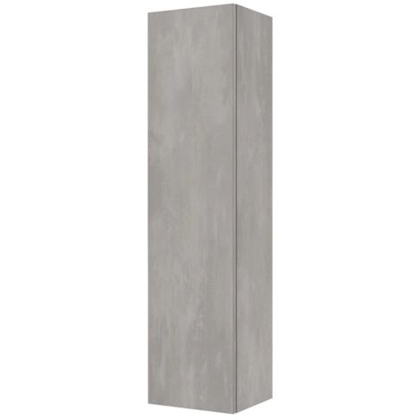 colonna pensile sospesa decor bagno con 1 anta colore grigio caldo, 35x28x138 cm