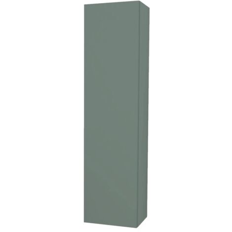 colonna pensile sospesa decor bagno con 1 anta colore verde salvia, 35x28x138 cm