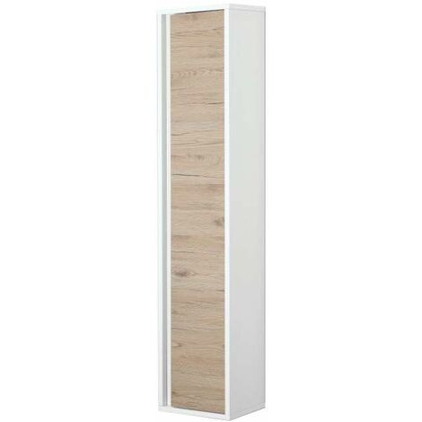 Colonna sospesa OXYGEN cm. L36xP25xH138 in Legno Naturale impiallacciato  Rovere Nodi - Iperceramica