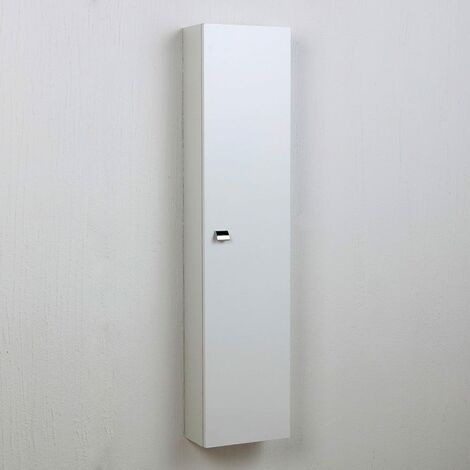 Colonna Per Bagno Salvaspazio In Bianco Lucido Con Anta  Simply