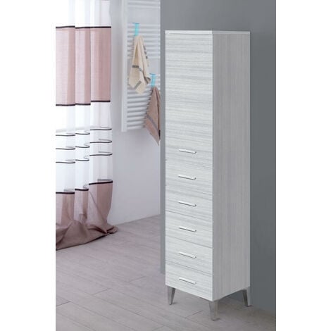 COLONNA PORTASCIUGAMANI CM.35X148 ROVERE GRIGIO