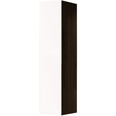 Colonna portascope in legno a 1 anta Bianco e struttura Olmo Caffe'