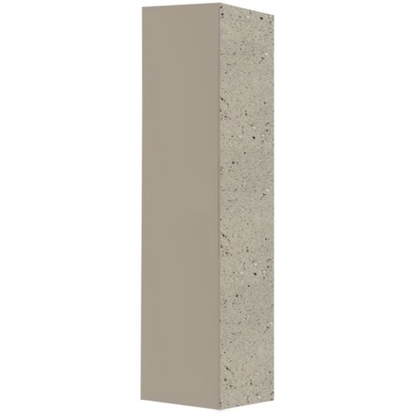 Colonna portascope in legno a 1 anta Tortora e struttura Pietra