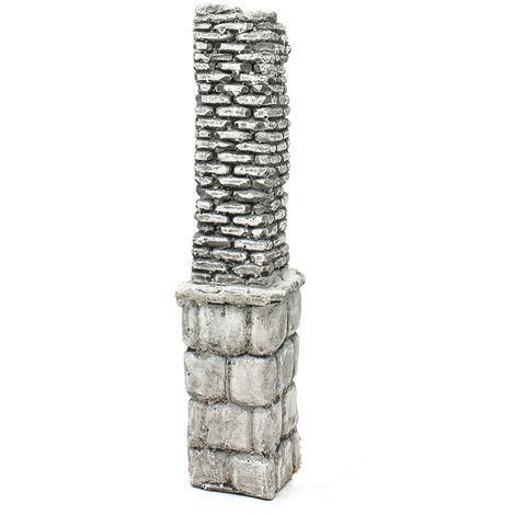 Colonna Rudere in Gesso con Mattoncini in Rilievo 11433