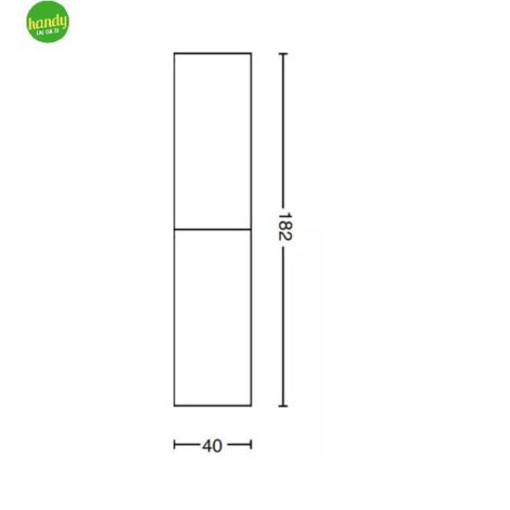 Colonna singola Savini noce e bianco