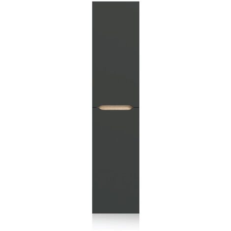 Colonna sospesa arredo bagno 30 X 26 X 135 cm GRIGIO ANTRACITE con mensole e 2 ante 305405Z