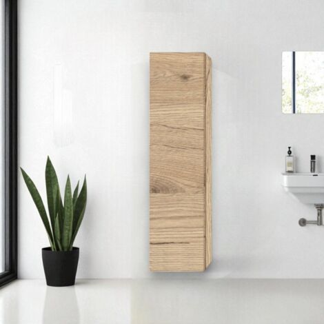 Colonna sospesa H160 con 1 anta reversibile Quercia Naturale
