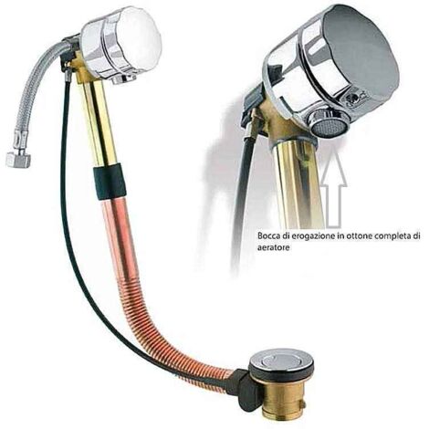 Colonna vasca con scarico automatico e erogazione in ottone cromato CGS