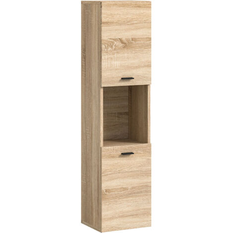 Colonne 2 portes 30x29x125 cm décor chêne - BOSTOZ