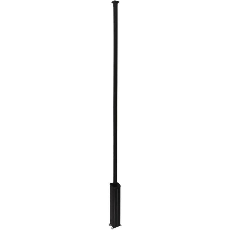 Colonne à clippage direct 4 compartiments hauteur 3,35m couvercle pvc et corps en alu noir RAL9017 Legrand 653052