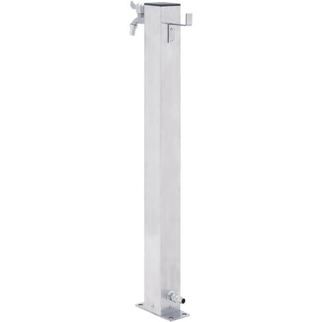 Colonne à Eau Carrée 40 cm. Support de robinet extérieur.