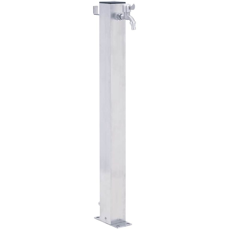 Decdeal - Colonne à eau de jardin 100 cm acier inoxydable carré