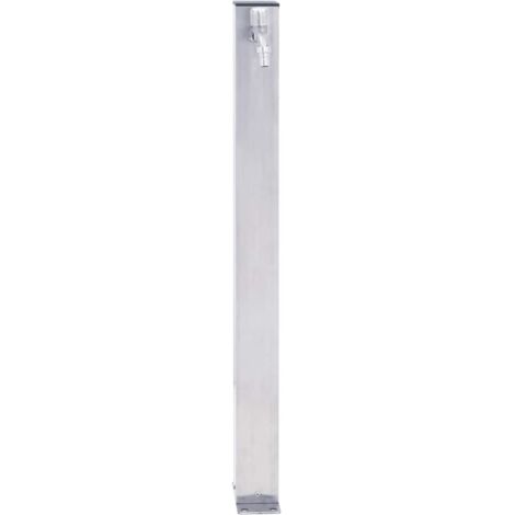 Colonne à eau de jardin 100 cm acier inoxydable carré CFW448000