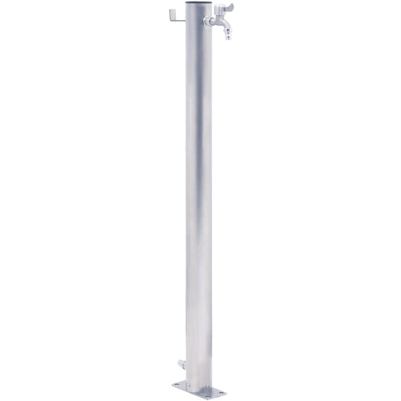 Design In - Colonne à eau de jardin 40 cm acier inoxydable rond CFW60298