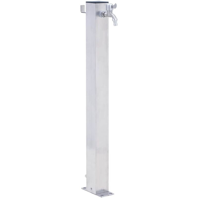 Decdeal - Colonne à eau de jardin 60 cm acier inoxydable carré