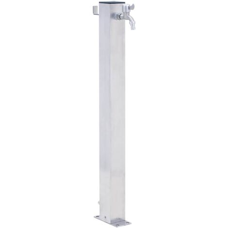 Colonne à eau de jardin 60 cm acier inoxydable carré QOI42820 DESIGN IN