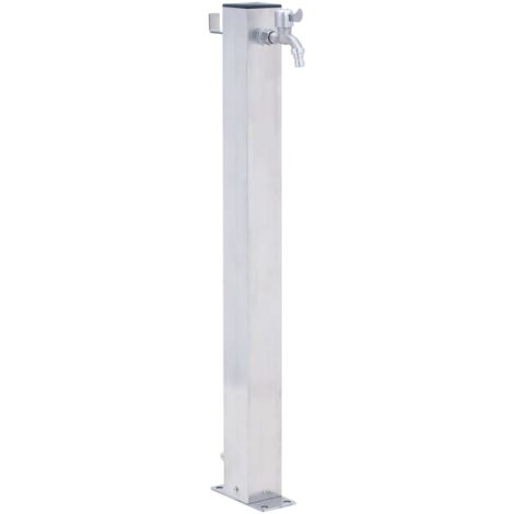 Colonne à eau de jardin 80 cm acier inoxydable carré - The Living Store