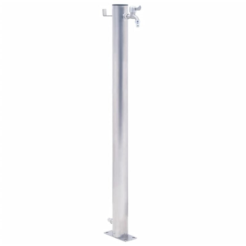 Colonne à eau de jardin 80 cm acier inoxydable rond CFW93300