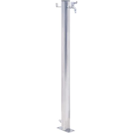 Colonne à eau de jardin 80 cm acier inoxydable rond - The Living Store