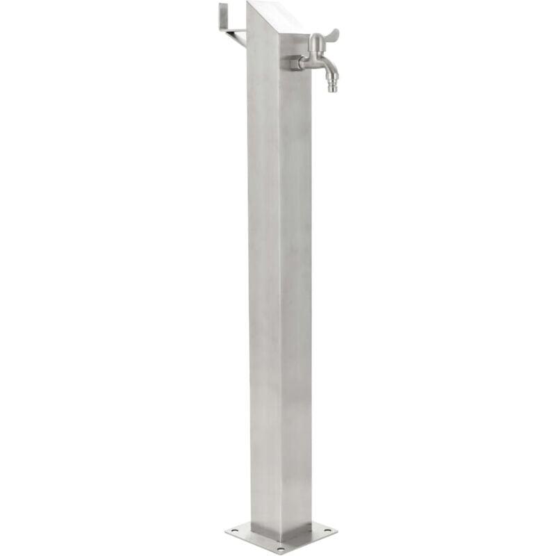 Vidaxl - Colonne à eau de jardin carrée Acier inoxydable 95 cm