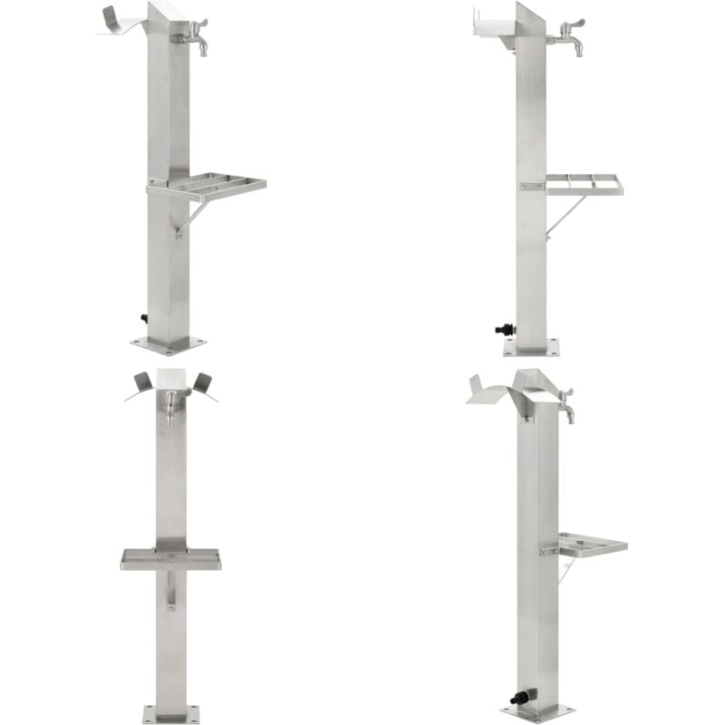 Colonne à eau de jardin carrée Acier inoxydable 95 cm - colonne à eau - colonnes à eau - Home & Living