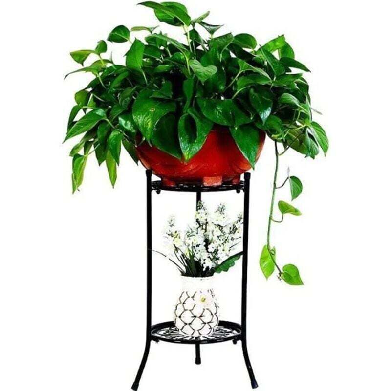 Colonne à fleurs Support de fleurs Colonne à plantes Porte-plantes Tabouret porte-fleurs Noir 25x25x50cm