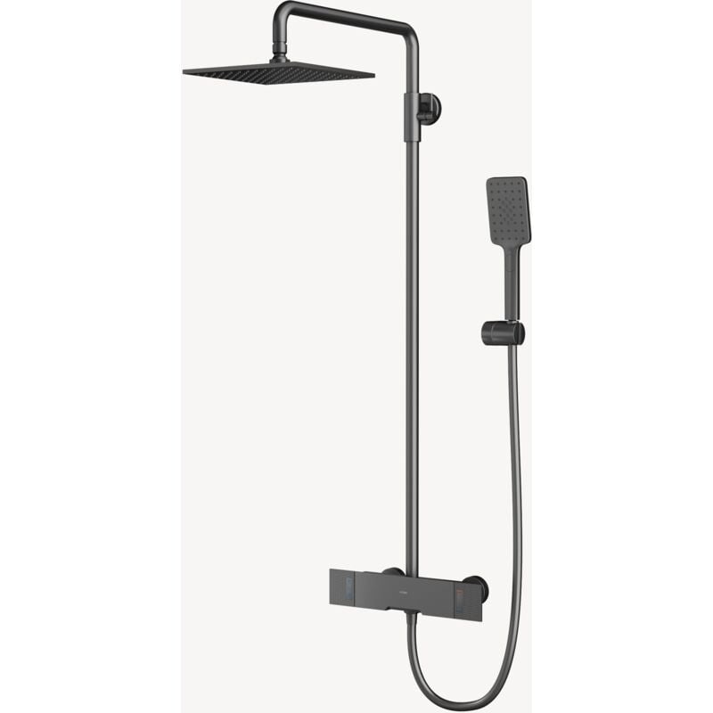 Colonne bain-douche Gun métal - Kyra